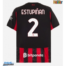 AC Milan Pervis Estupinan #2 Hjemmedrakt 2025-26 Kortermet